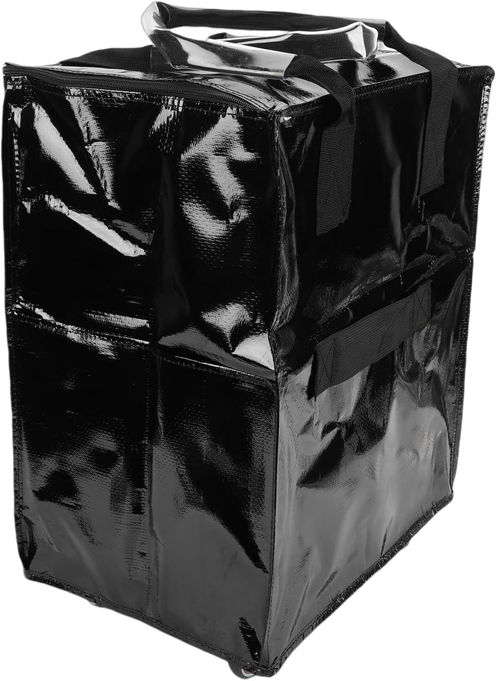 Jectse Einkaufstrolley mit Rollen, Faltbare Einkaufstasche (BLACK) Schwarz, Schwarz