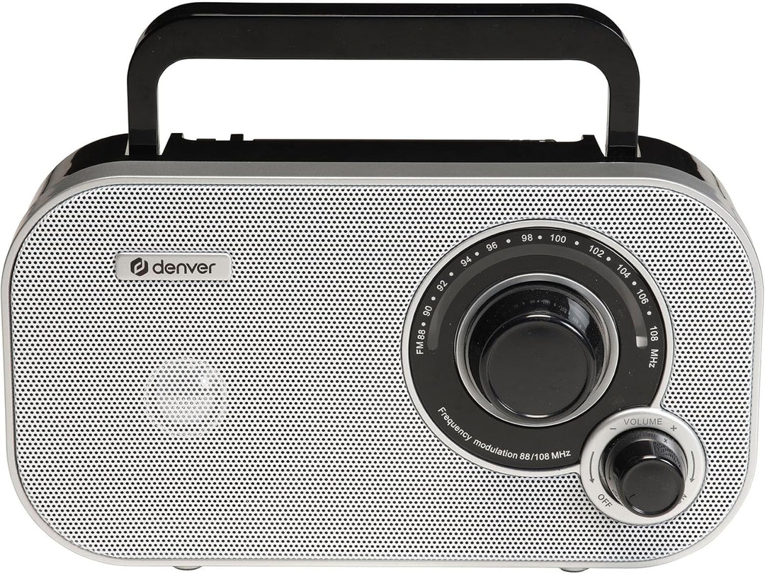 Denver TR-51 UKW-Radio mit analogem Tuning, Weiss, Weiss