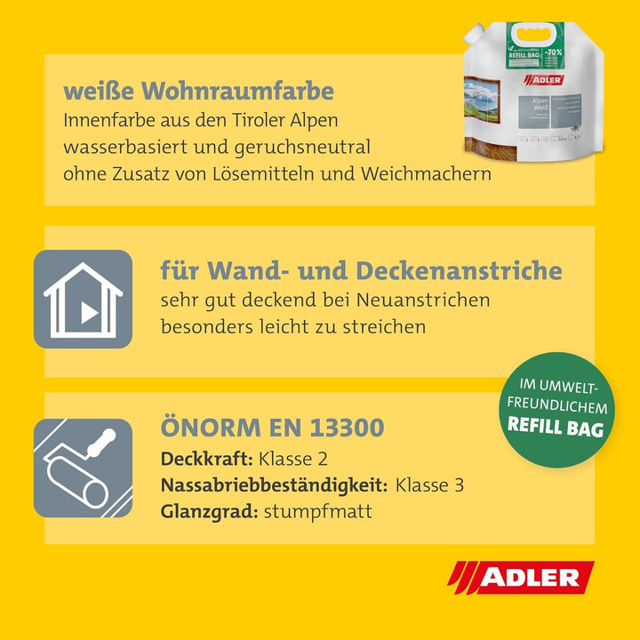 Aviva Alpen-Weiss, universelle Dispersionsfarbe 15l 0.15 ml (100183er Pack), 0.15 ml (100183er Pack)