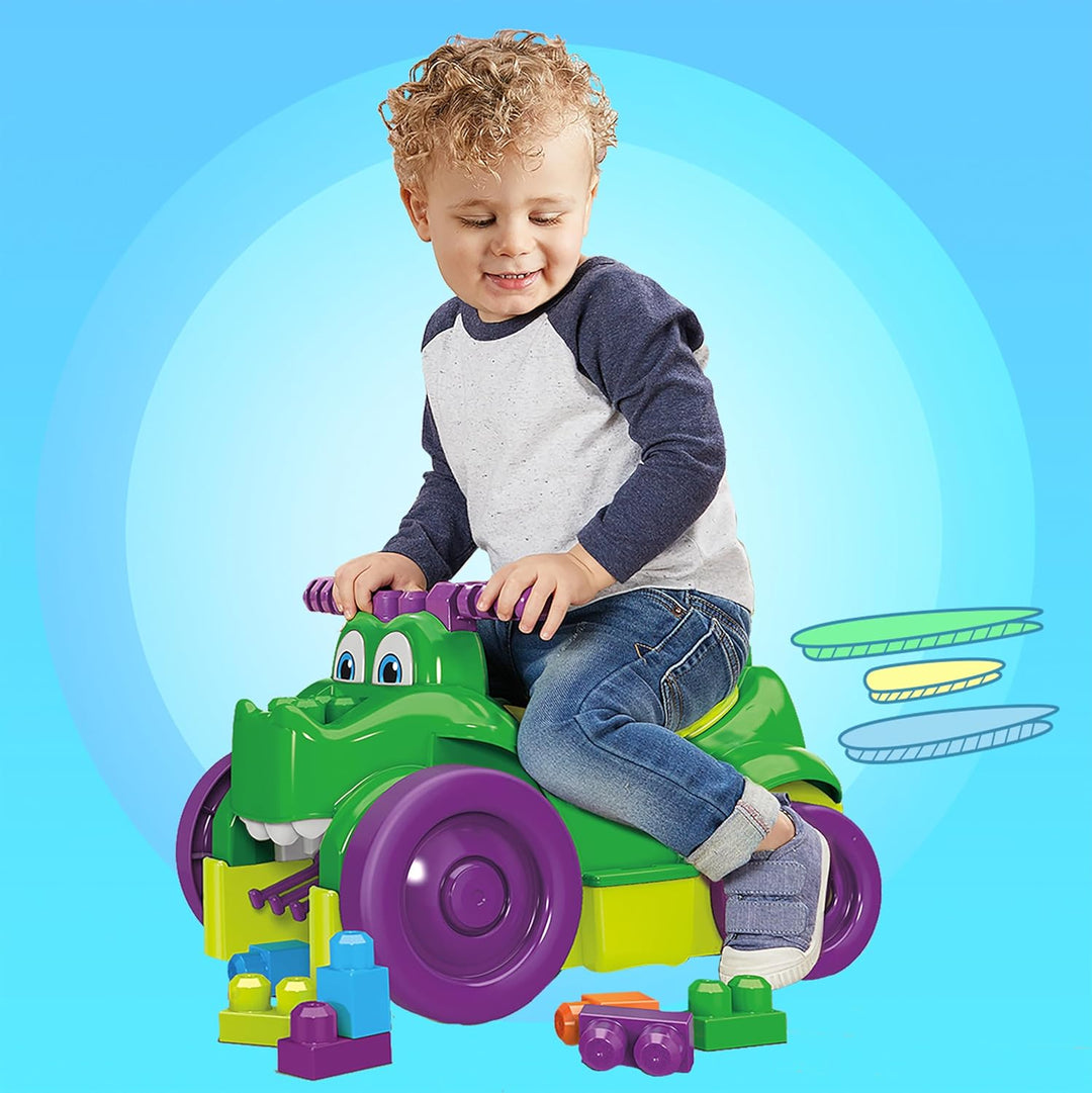 MEGA Bloks GFG22 - Spiel-Krokodil mit 25 Teilen, Spielzeug ab 1 Jahr Single, Single