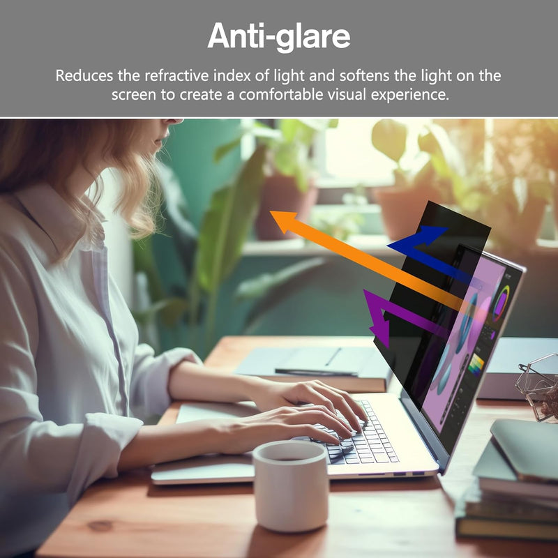 BERSEM Laptop Sichtschutzfolie 13.3 Zoll, 16:9 Seitenverhältnis Abnehmbarer Sichtschutz, Laptop Sich