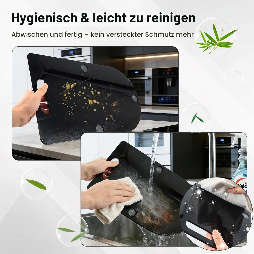 Gleitbrett aus Acryl für TM7,Schiebeplatte Ausgestattet mit rutschfesten Gummifüssen – Schwarzes Küc