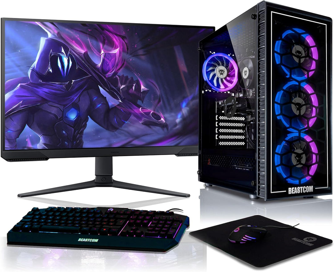 BEASTCOM Q5 | Pro Gaming PC | AMD Ryzen 5 4500 6X 4,10GHz 12 Threads | NVIDIA RTX 3050 4GB | 32GB RA
