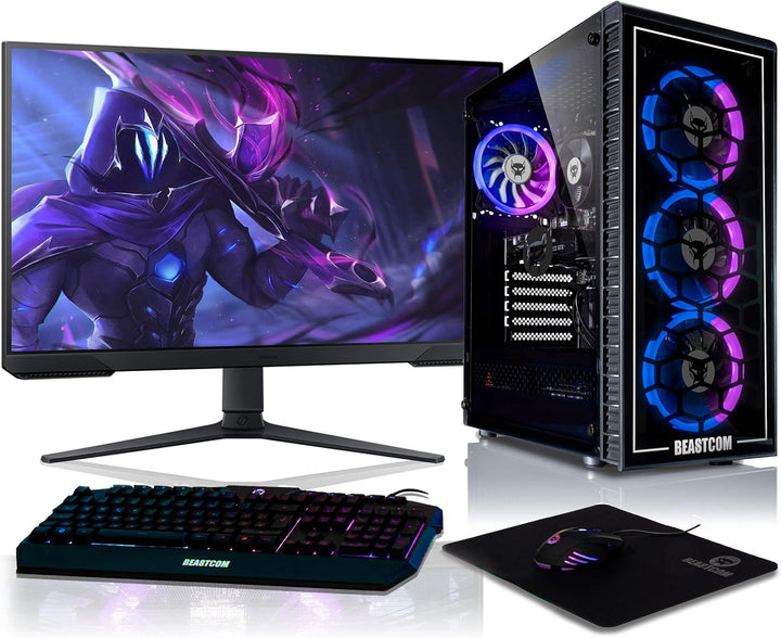 BEASTCOM Q5 | Pro Gaming PC | AMD Ryzen 5 4500 6X 4,10GHz 12 Threads | NVIDIA RTX 3050 4GB | 32GB RA