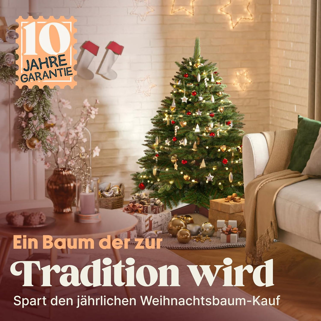 Premium Weihnachtsbaum künstlich 90cm -TESTSIEGER - Naturgetreu, dichte Zweige, Künstlicher Weihnach