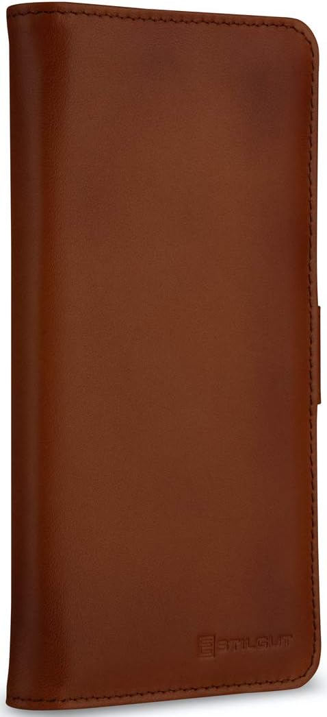 STILGUT Talis kompatibel mit Samsung Galaxy S20 Ultra Hülle mit Kartenfach aus Leder, Wallet Case, L