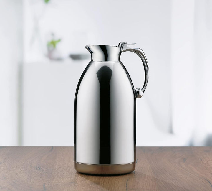 alfi Thermoskanne Hotello, doppelwandiger Edelstahl poliert 1,5l, geignet für Hotel und Gastronomie,