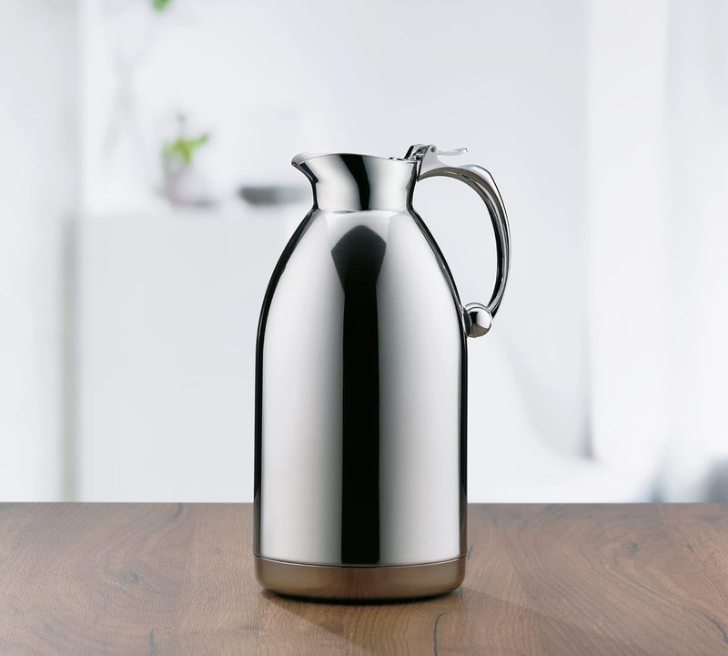 alfi Thermoskanne Hotello, doppelwandiger Edelstahl poliert 1,5l, geignet für Hotel und Gastronomie,