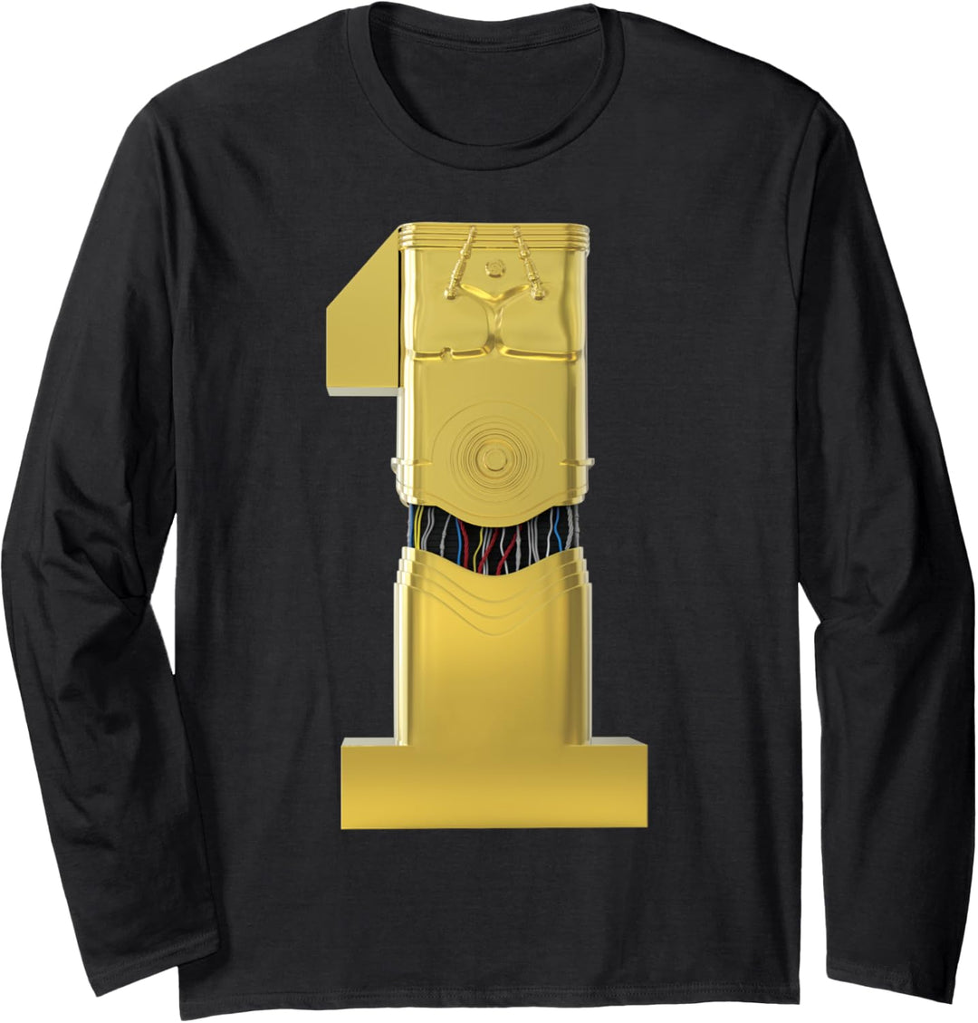 Star Wars C-3PO Golden First Birthday Langarmshirt