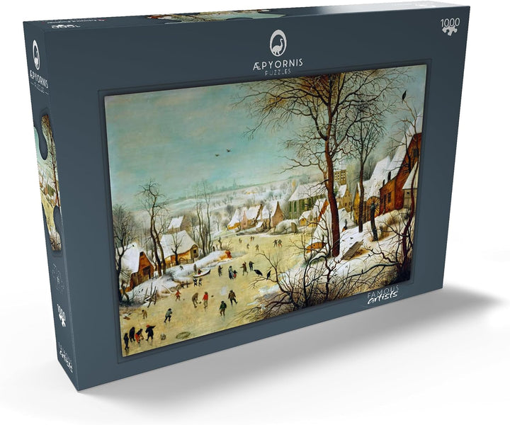 Winter Landscape with Skaters and a Bird Trap, 1565, by Pieter Bruegel The Elder - Premium 1000 Teil