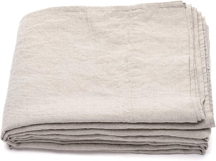 LinenMe 230 x 275 cm Vorgewaschenes naturfarbenes Leinen-Bettlaken 0299103, 230 x 275 cm