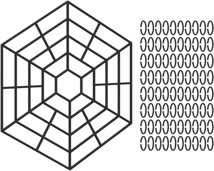 Teichgitter 40 Stk Schwarz, Teichnetz zum Schutz vor Katzen und Reihern, kaum sichtbar unter Wasser,