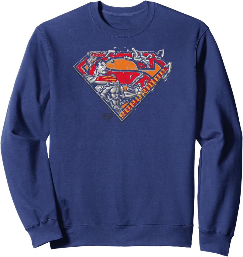 Superman Breaking Chain Logo Sweatshirt