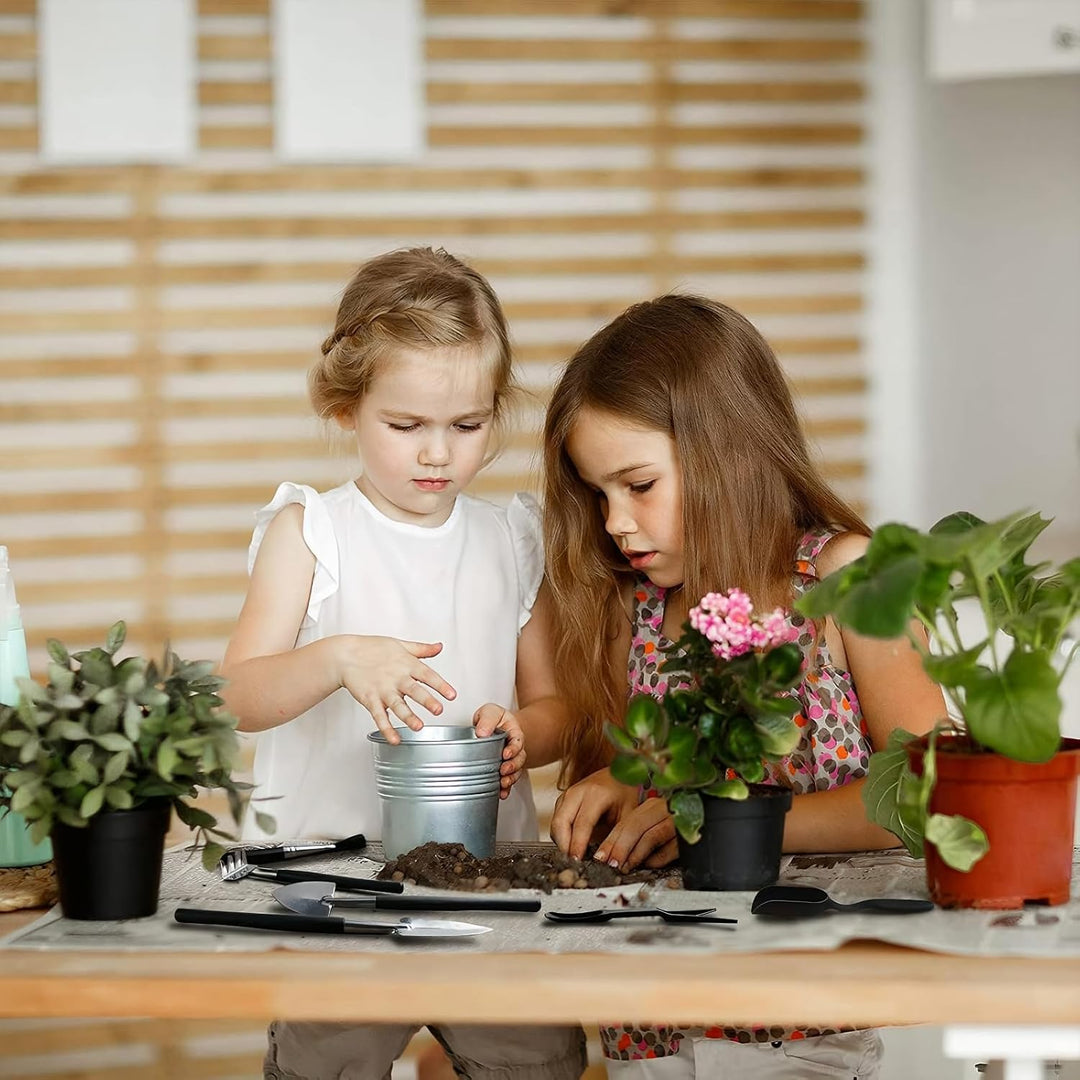 Bonsai Werkzeug Set 15 Stück mit wasserdichte Umtopfmatte & Aufbewahrungstasche,Mini Gartengeräte Ga