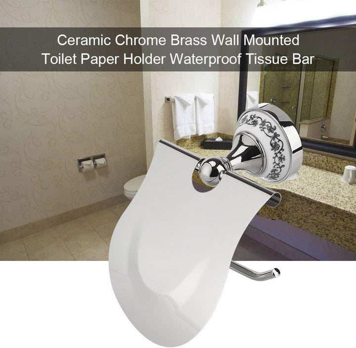 Yosoo Klassischer Badezimmer Toiletten Rollenpapier Halter mit Schallwand wasserdichtem an der Wand