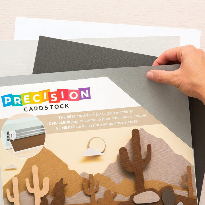 American Crafts Präzisions-Kartonpapier, 36,3 kg, 30,5 x 30,5 cm, 60 Stück, neutral/strukturiert, Ne