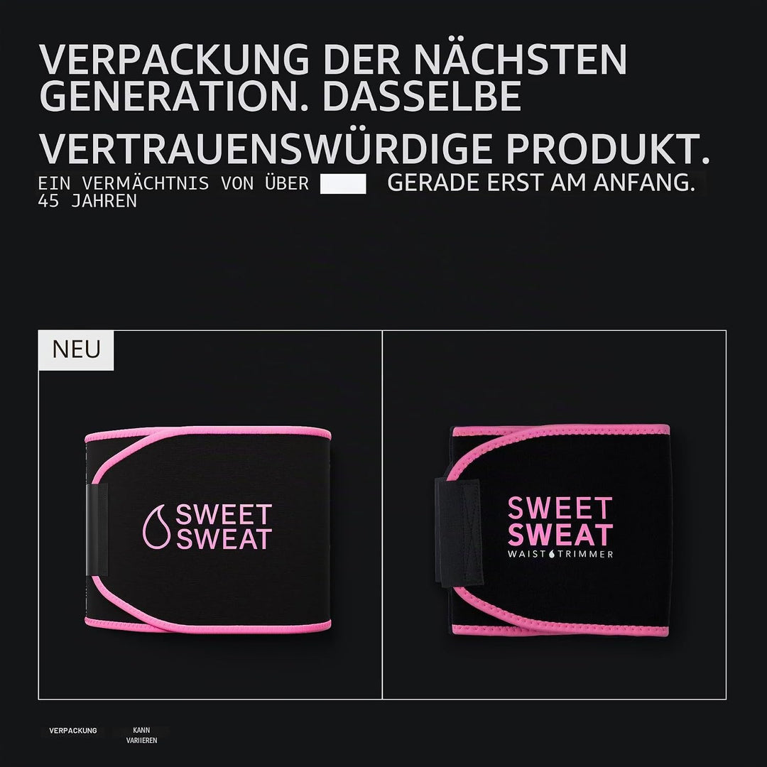 Sports Research Bauchgurt „Sweet Sweat“ zur Förderung der Schweissbildung am Bauch, Pinkes Logo, Lar