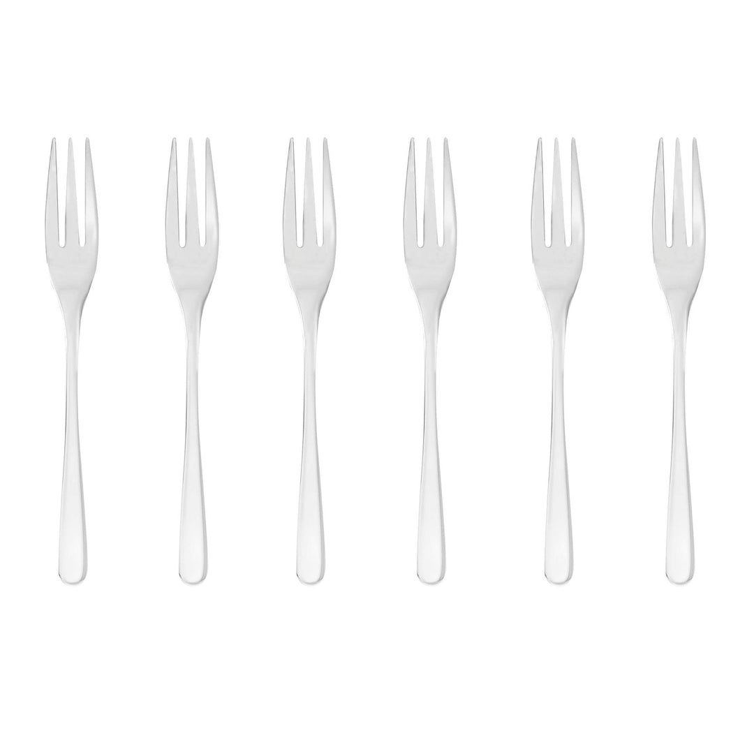 Sambonet 52553A55 Taste - Monoblock-Dessertgabel-Set aus Edelstahl 18/10, 6-teilig, Spülmaschinenfes