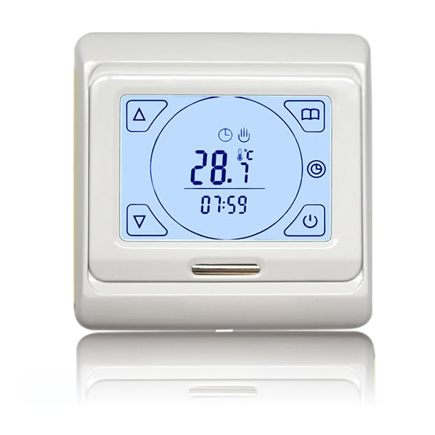 Thermostat E91 mit LCD-Touchscreen 16A - Digitales Raumthermostat programmierbar mit Internem Temper