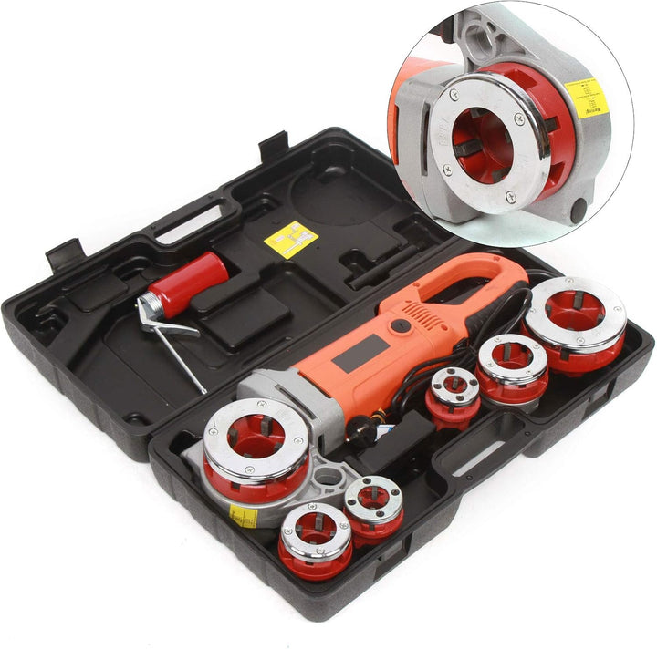 2300W Elektrisch Gewindeschneidmaschine mit Tragetasche 6 Matrizen 1/2, 3/4, 1, 1-1/4, 1-1/2, 2 Zoll