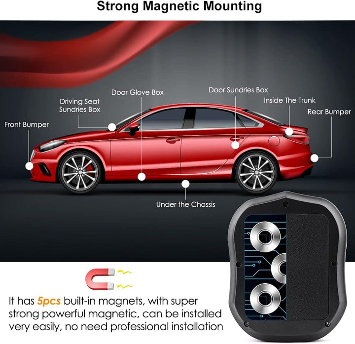 Winnes 4G GPS-Tracker Integrierte SIM-Karter, 5000-mAh-Akku, Aussergewöhnlich Lange Standby-Zeit，Ech