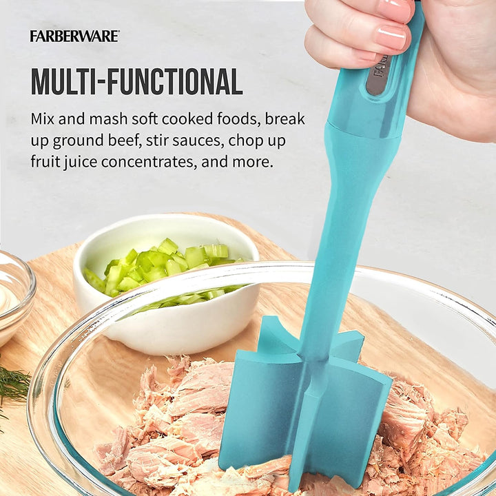 Farberware 5241284 Hitzebeständiger Fleisch- und Kartoffelstampfer aus Nylon, sicher für antihaftbes
