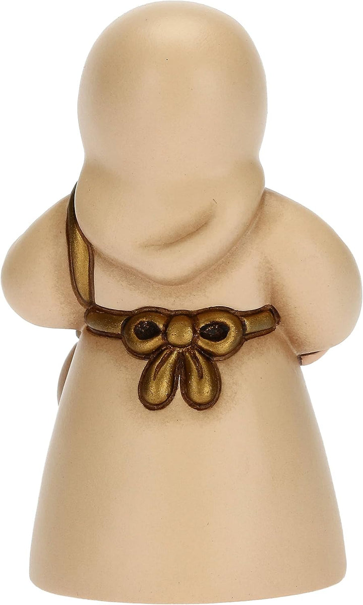 THUN - Krippe 2022 - Krippenfigur für Damen mit Käse aus Keramik, handverziert, beige Kleid - Linie