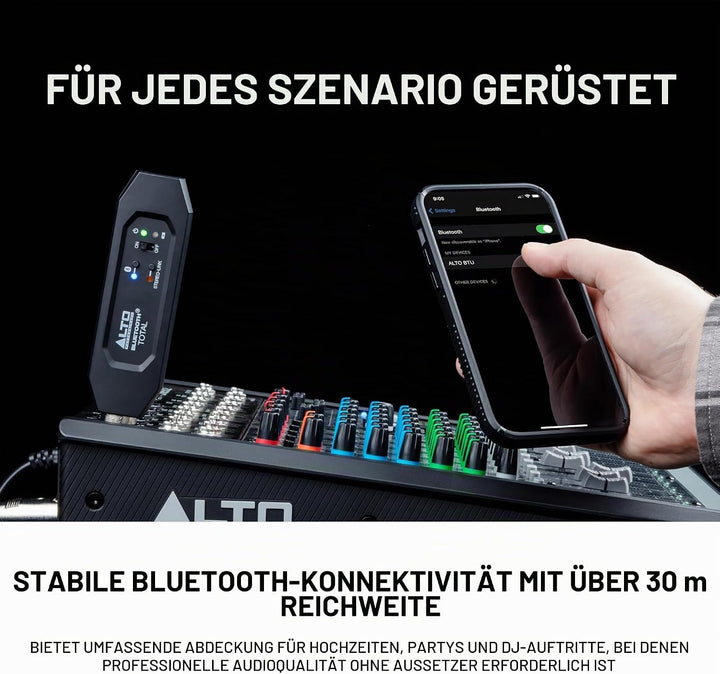 Alto Professional Bluetooth Total 2 - Wiederaufladbarer Bluetooth-Empfänger mit XLR-Verbindung für M
