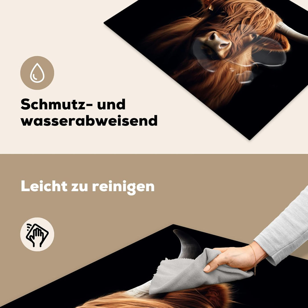 Herdabdeckplatte 70x52 cm Einteilig Induktionsmatte Küche Abdeckung Ceranfeld Herd Abdeckplatte Deko