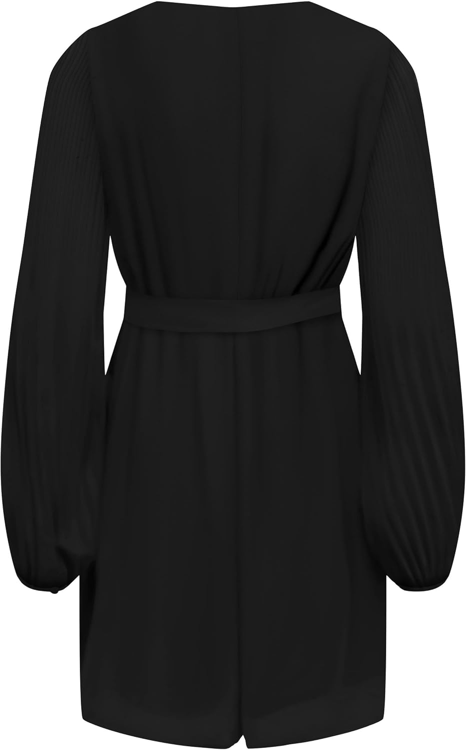 ONLY Damen Onlstar Life L/S Plisse Sleeve Dress Ptm Kleid XS Schwarz, XS Schwarz