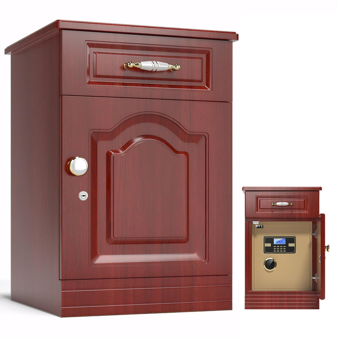 Tresor Safe mit Schlüssel,Zahlenschloss,28L,Digitaler Heimtresor mit Alarmanlage, Digital Geldkasset