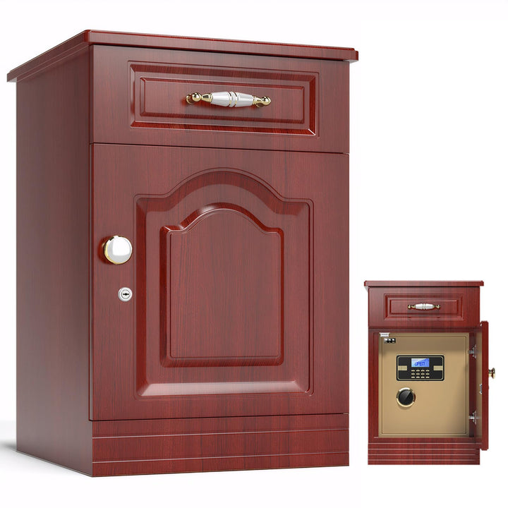 Tresor Safe mit Schlüssel,Zahlenschloss,28L,Digitaler Heimtresor mit Alarmanlage, Digital Geldkasset