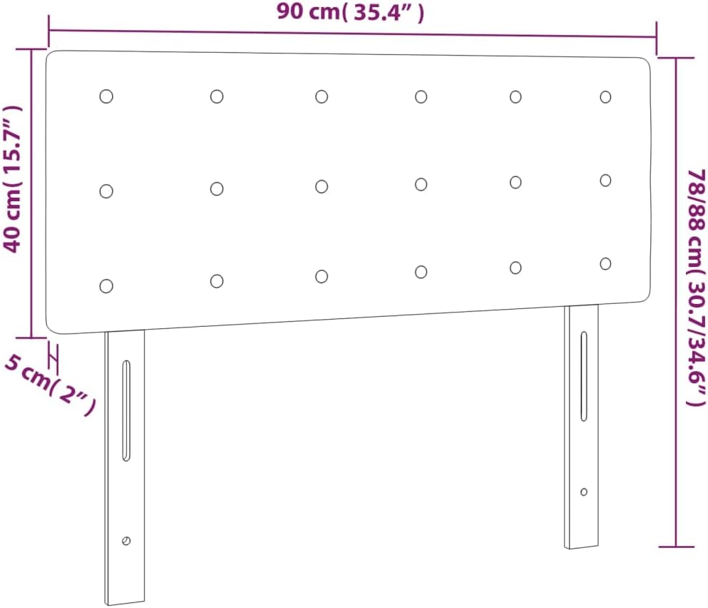 vidaXL Kopfteil, Bettkopfteil mit Holzbeinen, Höhenverstellbar Polsterkopfteil für Bett, Betthaupt B