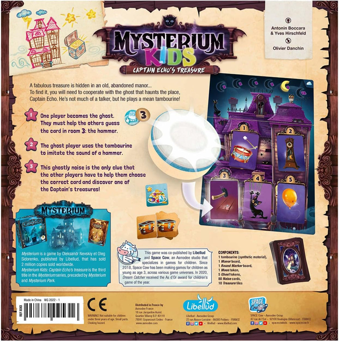 Libellud Mysterium Kids: Captain Echo's Treasure, Familien-Brettspiel, ab 6 Jahren, 2–6 Spieler, 20