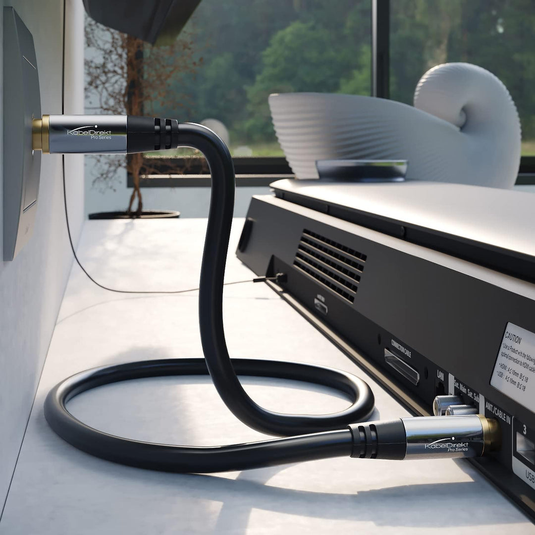 KabelDirekt – 4K Antennenkabel, Koaxialkabel, TV Kabel – 10 m – Fernsehkabel für digitales &amp; analoge