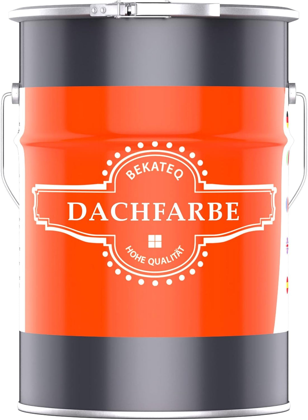 BEKATEQ Dachbeschichtung in Rotbraun 10L Sockelfarbe, Dachfarbe für Dachziegel, Beton, Holz, Eternit
