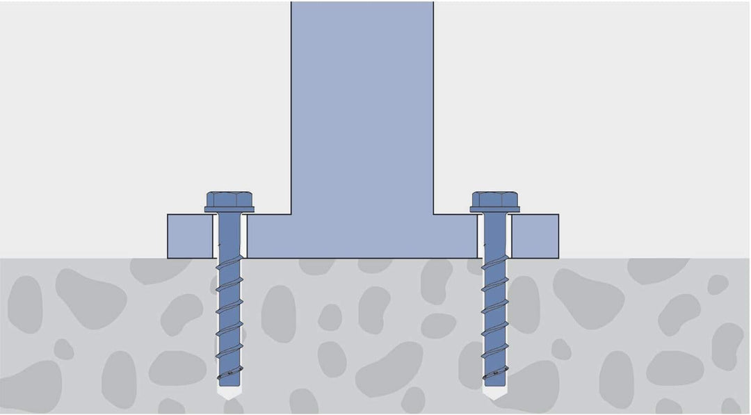 MUNGO Betonschraube MCS-S 6x 80 zinklamellenbeschichtet Inhalt: 100 Stück 6x80 mm, 6x80 mm