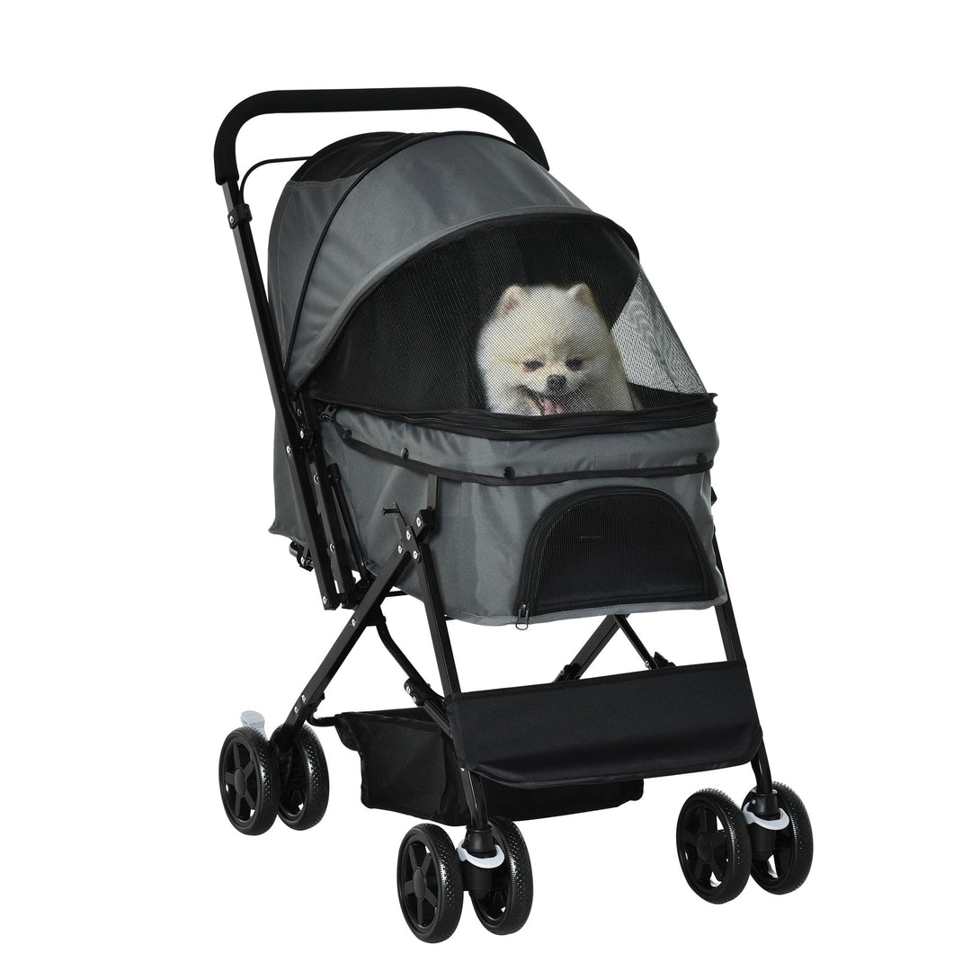 PawHut Hundebuggy Hundewagen Buggy für kleine Hunde und Katzen Haustierwagen Pet Stroller Katzenbugg