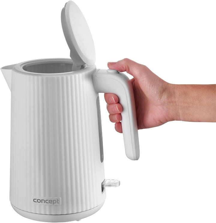 Concept RK2390 Wasserkocher 1,7 l, weiss 1.7 Liter Weiss, 1.7 Liter Weiß