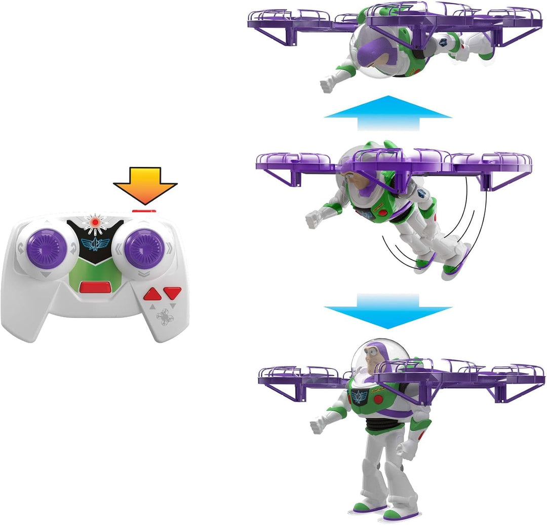 Mattel Disney und Pixar Toy Story 5 Fliegende Figur mit Fernbedienung, Hi-Tech Edition Buzz Lightyea