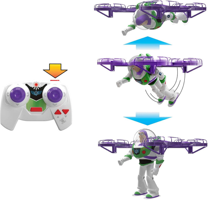 Mattel Disney und Pixar Toy Story 5 Fliegende Figur mit Fernbedienung, Hi-Tech Edition Buzz Lightyea