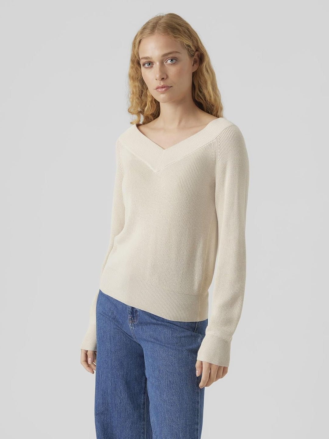 VERO MODA Female Strickpullover VMNEWLEXSUN Pullover XS Birch, XS Birch