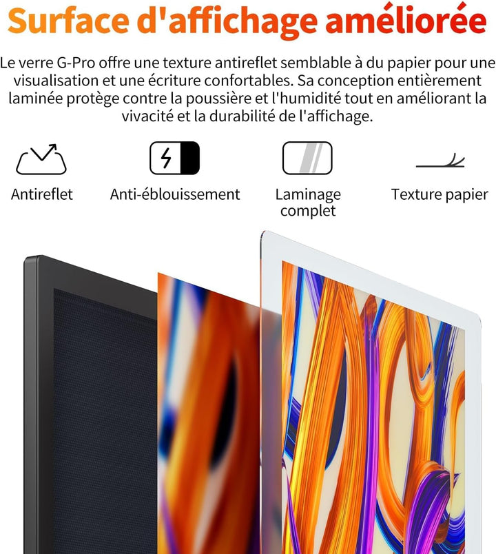 GAOMON Pro 19 Grafiktablett mit Display, G-Pro Stift mit 16384 Druckstufen,18,4 Zoll 4K UHD Immersiv