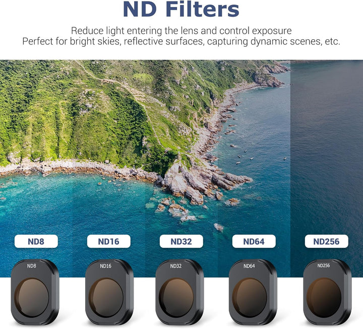 Mini 4 Pro ND CPL Filter Set 6 Teilig,Polfilter ND-Filter für DJI Mini 4 Pro Fly More Combo mit Filt