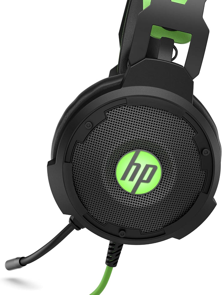 HP Pavilion 600 (4BX33AA) Gaming Headset (kabelgebunden, LED), schwarz/grün