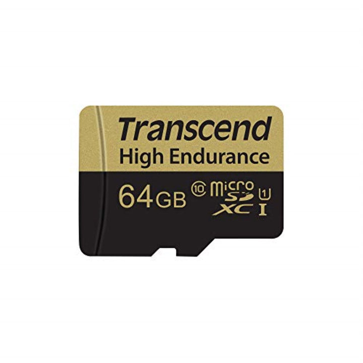 Transcend 64GB High Endurance microSDXC/SDHC Speicherkarte TS64GUSDXC10V / bis zu 95 MBs lesen und 4