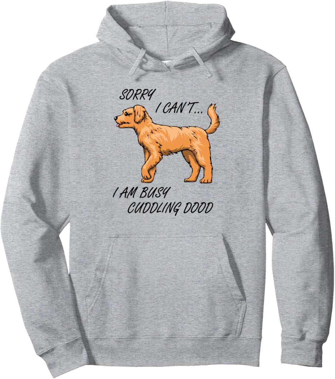 Kuscheln mit meinem Goldendoodle Hundehalter Pullover Hoodie