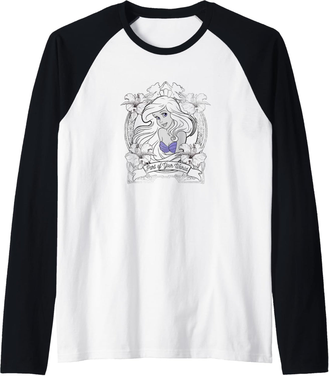 Disney The Little Mermaid Ariel Border Part Of Your World Raglan