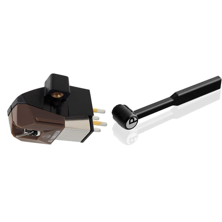 Audio-Technica Tonabnehmer at-VM 95 SH & Pro-Ject Clean it Karbonfaser Nadelbürste Bundle mit Nadelb