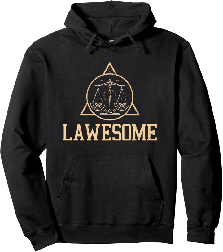 Lawesome Staatsexamen Jura Waage Student Pullover Hoodie